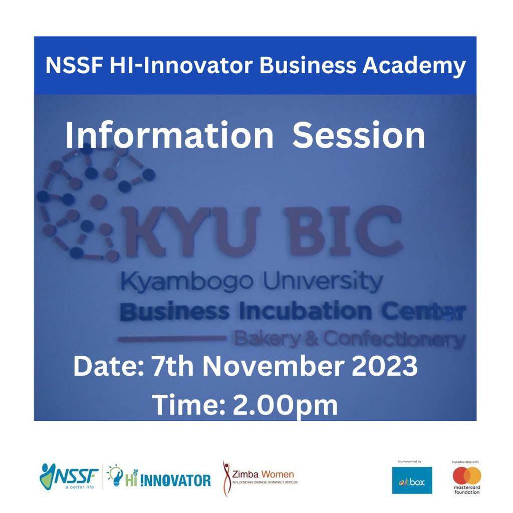 Information session - NSSF Hi Innovator Business Academy | Zimba Women